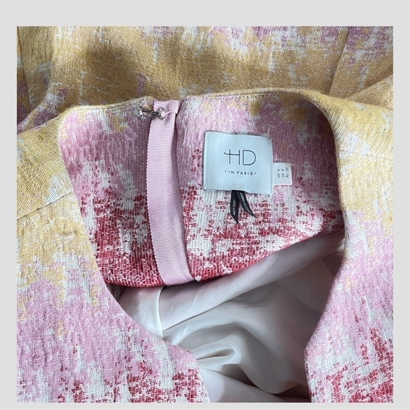 Anthropologie HD In Paris Strata Sheath Dress Sleeveless Cotton Notch V Neck 0 - Picture 9 of 11